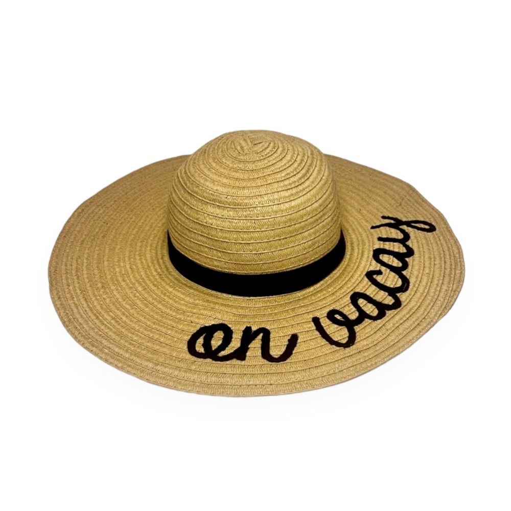 Embroidered Wide Brim Sunhat
